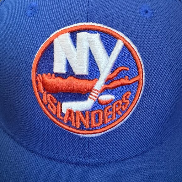 New York Islanders Fanatics Adjustable Hat Royal Blue Orange New - Picture 7 of 8
